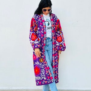 Colorful Long Coat Etsy