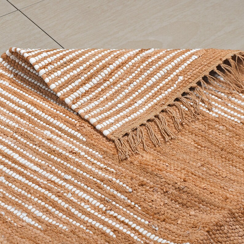 Recycled Woven Boho 4x6 Area Rug Cotton Rag Rug Bohemian Etsy