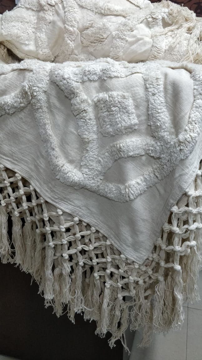 Moroccan Blanket Beige Boho Throw Blanket Boho Bedding Etsy