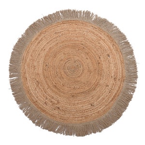 Round Jute Rug by Ornate Handicrafts is artisan made, ecofriendly & great for creating a natural boho decor.