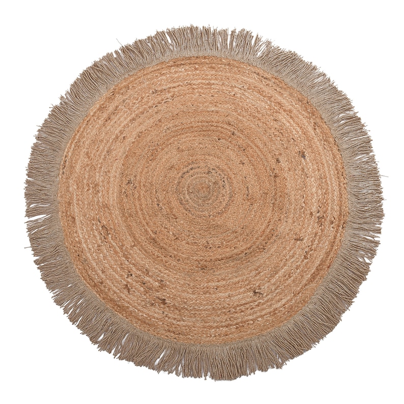 Round Jute Rug by Ornate Handicrafts is artisan made, ecofriendly & great for creating a natural boho decor.