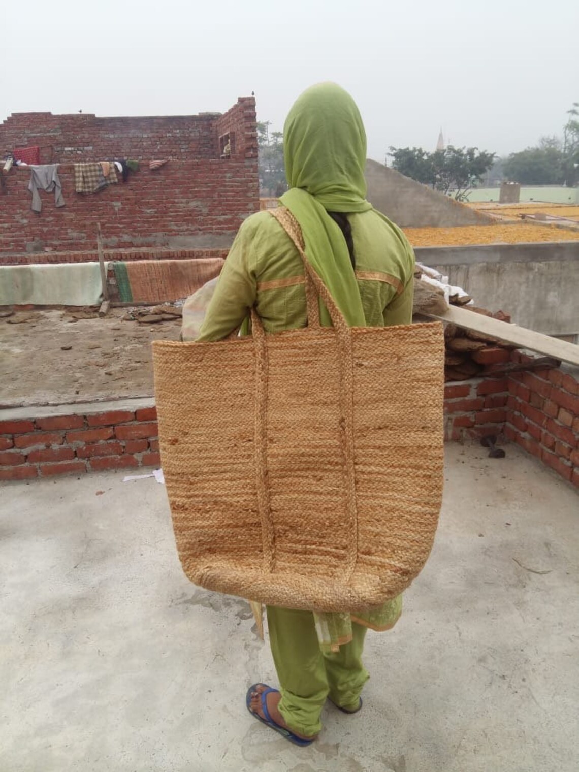 Laundry Basket Large Jute Basket Large Handwoven Jute Etsy