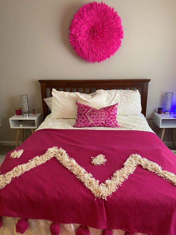 Pink boho throw blanket sale