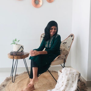 Round Jute Rug by Ornate Handicrafts is artisan made, ecofriendly & great for creating a natural boho decor.