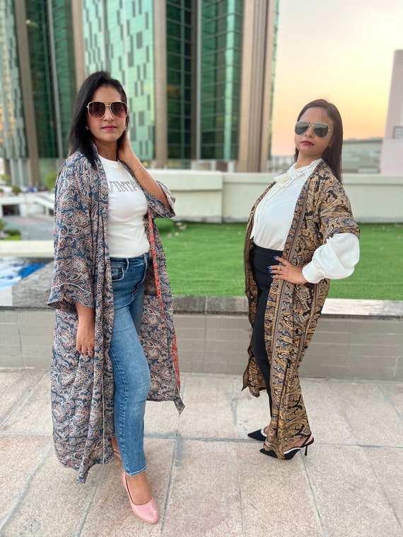 Silk Summer Kimono Outfits New York Street Style Fashion Kimono