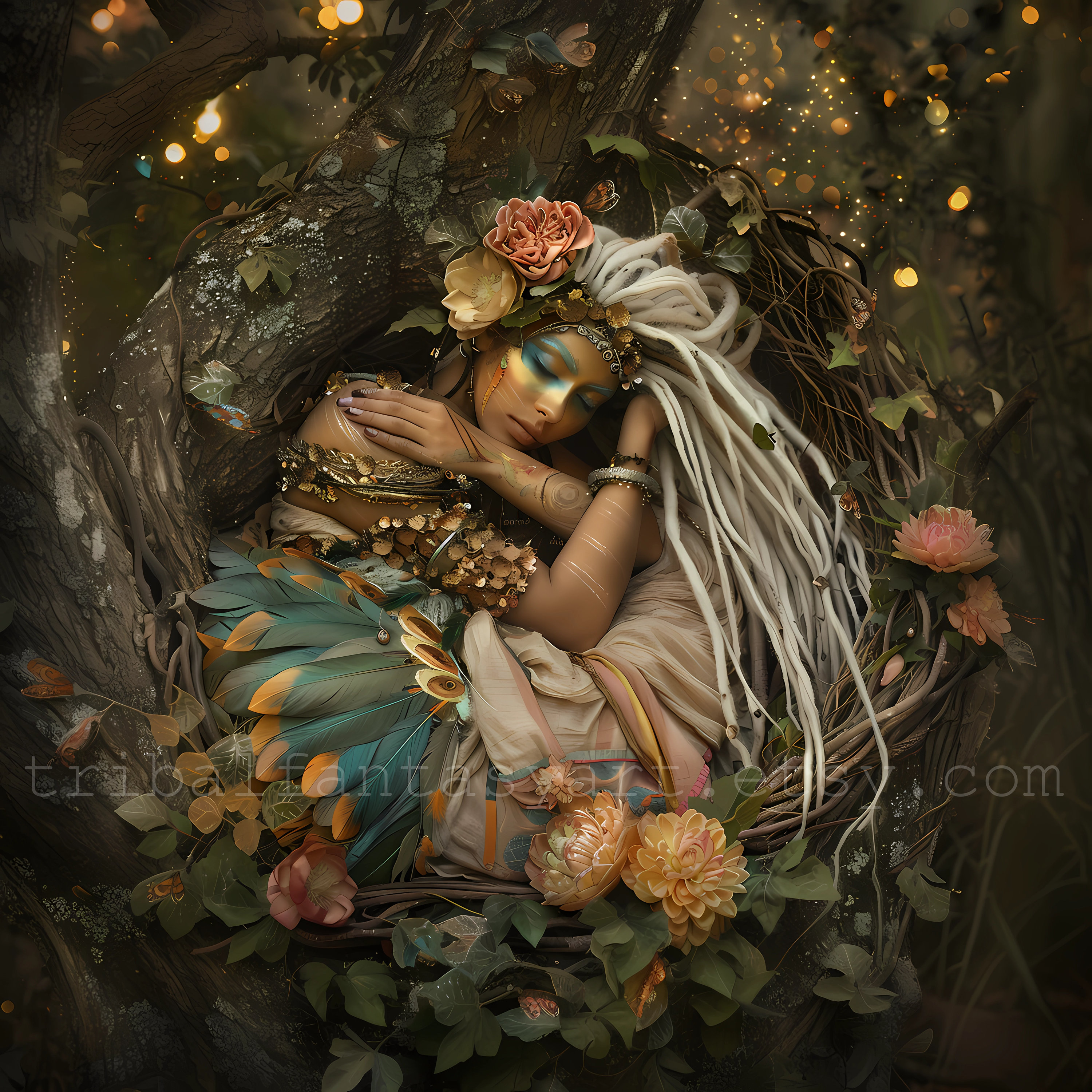 Gaia | Nature Goddess Dreams | Fantasy Ai Art | Instant Digital ...