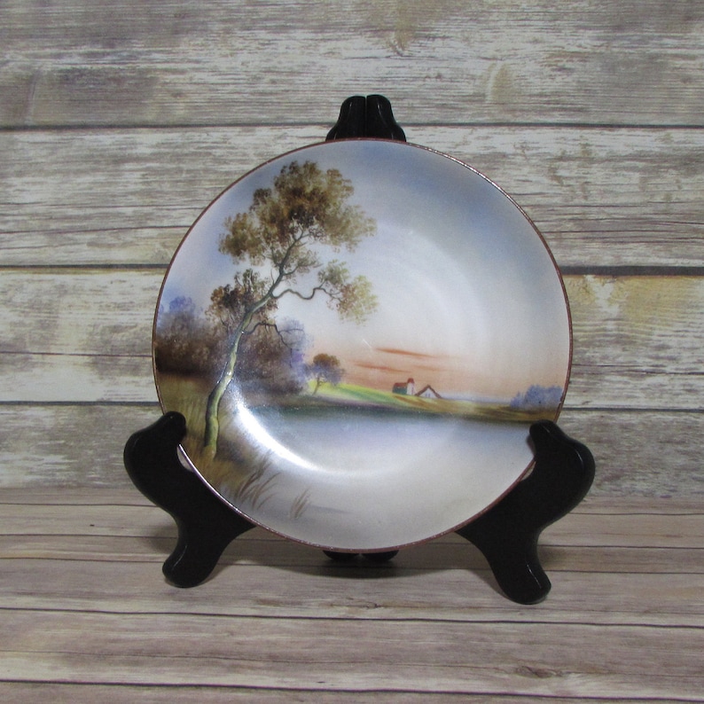 Vintage Noritake Plate Decorative Hand Painted Japan Wall Etsy