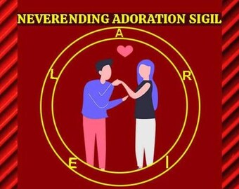 LOVE Spell EXTRA STRONG Neverending Adoration - Eternal Attachment Devoutness Admiration Fondness Sigil Seal Spell Art Svg Png Ai