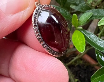 Georgian garnet pendant, restored