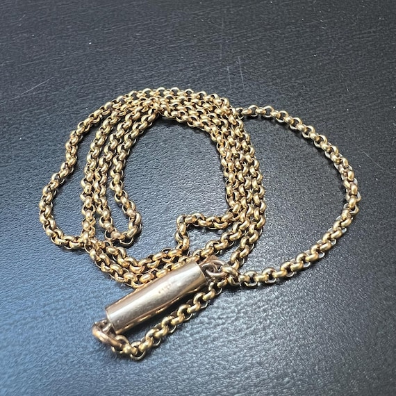 Antique 9ct gold chain with barrel clasp
