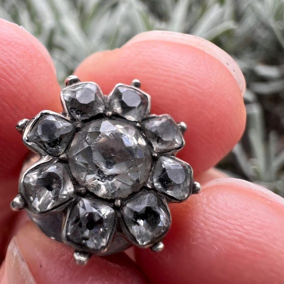 Antique black dot paste stud buttonhole - image 10