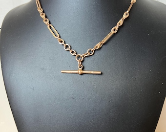 Antique gold watch chain necklace 9ct