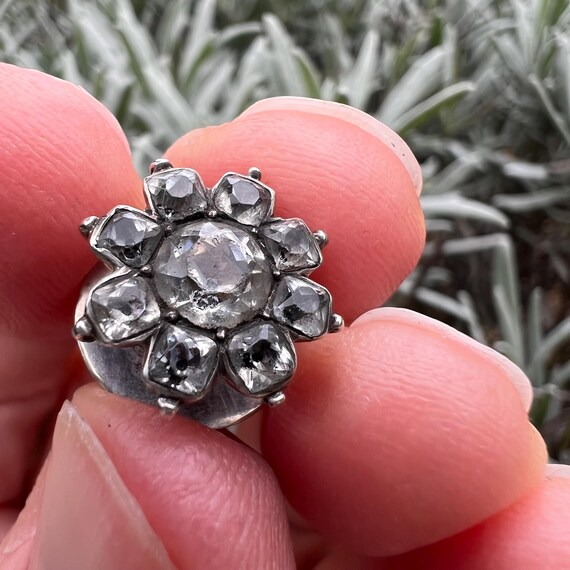 Antique black dot paste stud buttonhole - image 11