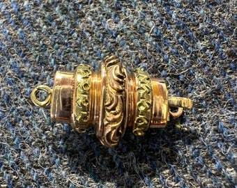 Antique gold slide converted to clasp