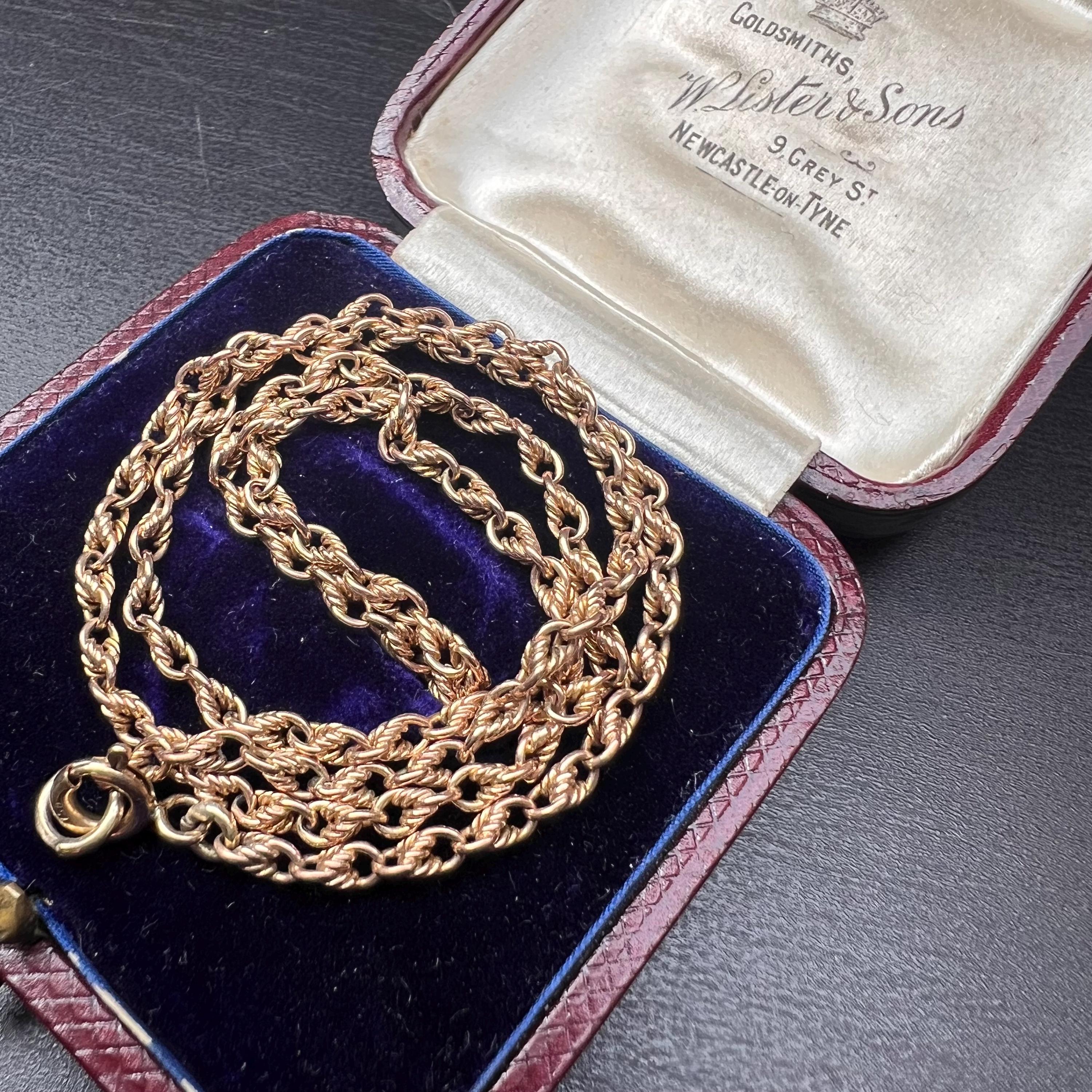 Antique 15ct gold chain 16.5 inches