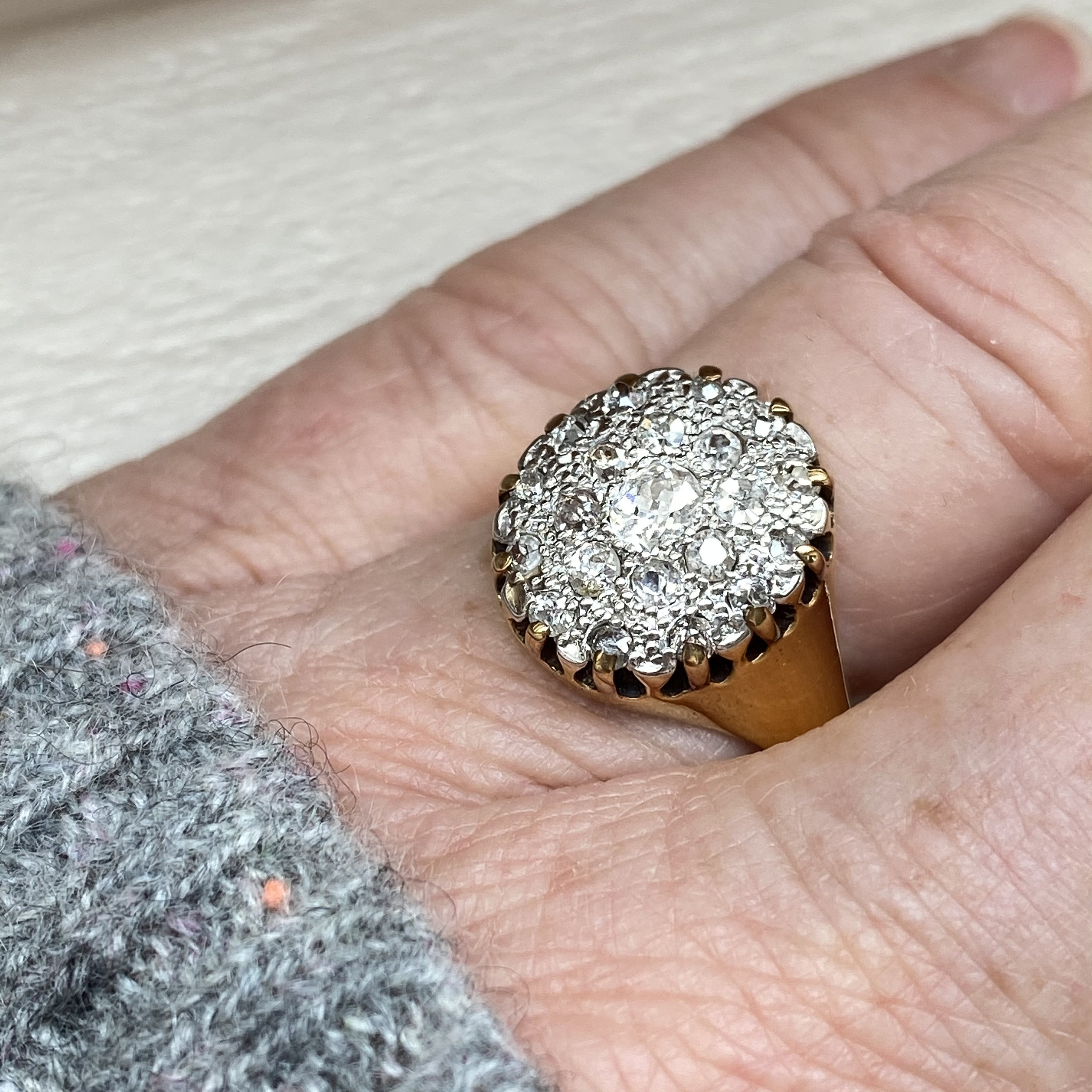 1 Ct Diamond Vintage Ring, Gold Engagement Ring, Diamond Ring, Engagem –  Forever For Love