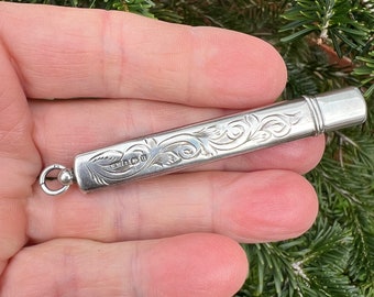 Antique silver pencil pendant 1919