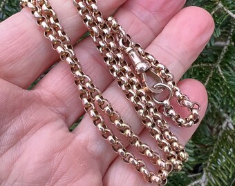 Antique 9ct gold belcher chain chunky circa 1880