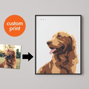 Personalised pet portrait print // pet portrait // dogs puppy and puppies // custom print gift // for pet and dog lovers