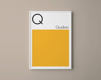 Letter Q Maritime Flag Art Print - Navy Phonetic Alphabet