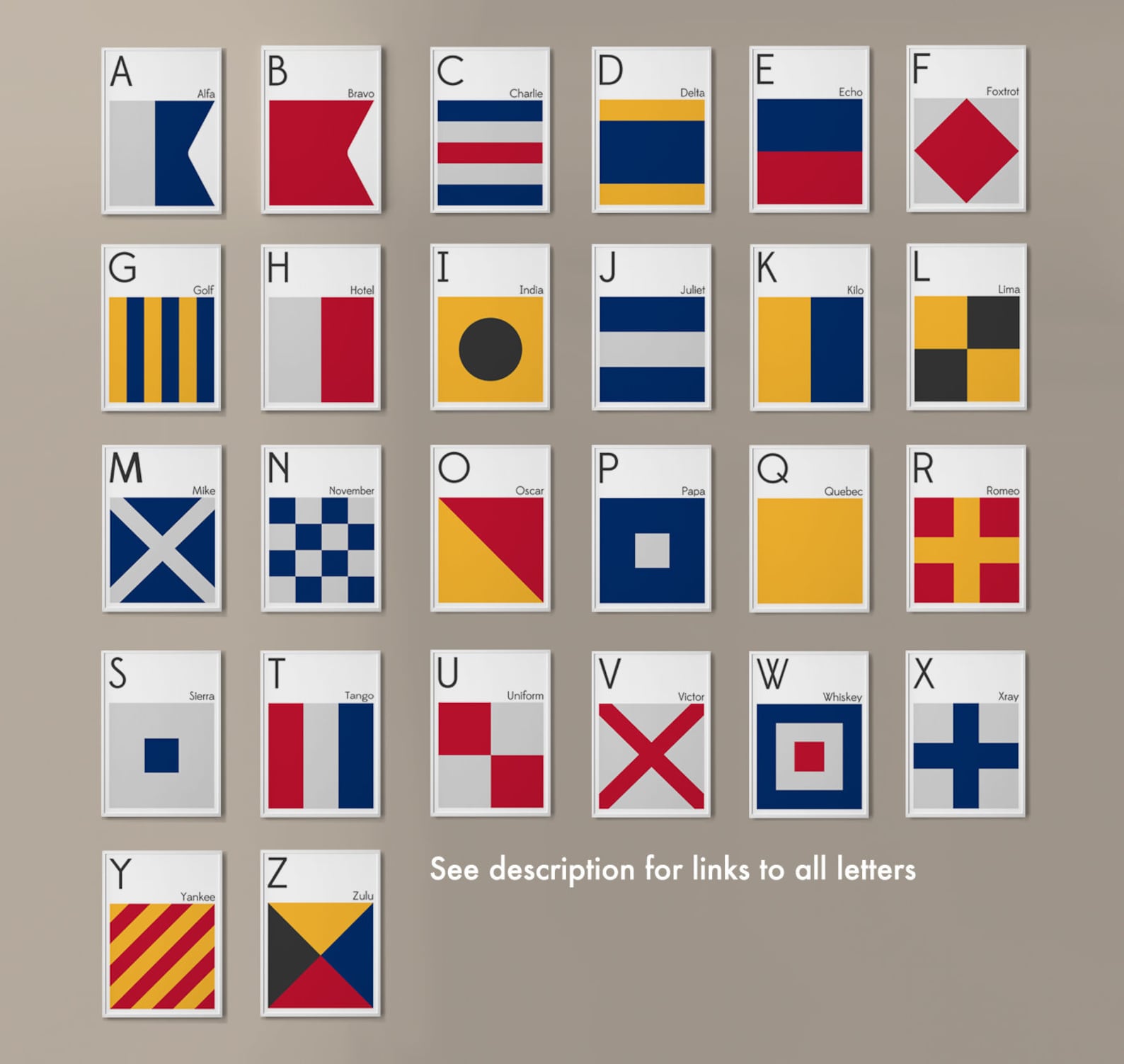 Letter R Maritime Signal Flag Print, Nautical Navy Art - Etsy