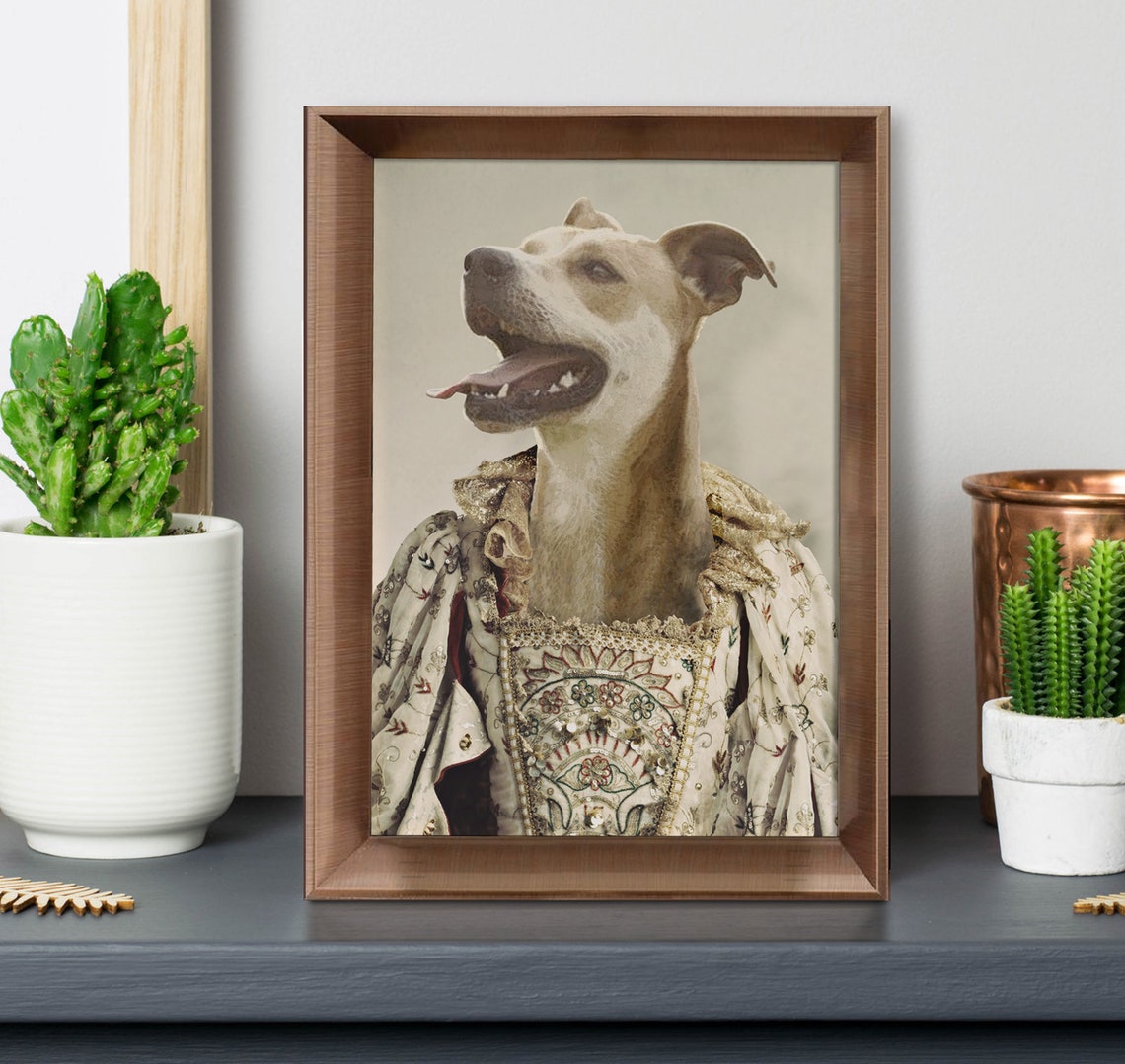 Custom Pet Portrait // Pet Portraits / Regal Pet Portrait / Etsy
