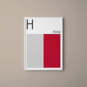Letra H // Banderas de Señal Marítima Internacional // Letra bandera de la Armada // H para Hotel // Arte Náutico // Arte Tipográfico // Alfabeto Fonético