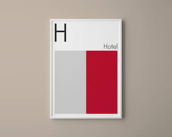 Letter H Maritime Signal Flag Art Print, Navy Nautical Decor