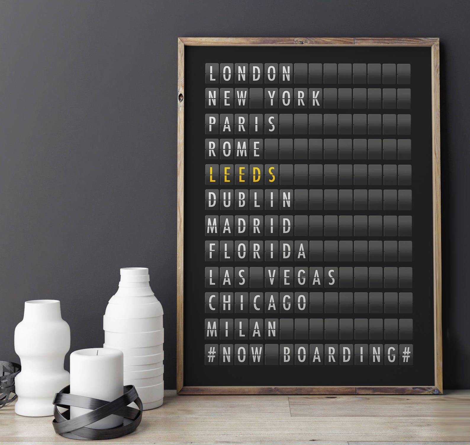 Personalised Airport Destination Board // Holiday Places // - Etsy