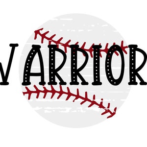 Warriors Distressed  Baseball SVG