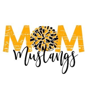 Mustangs Cheer MOM SVG En détresse