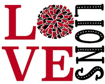 Love Lions Cheer SVG