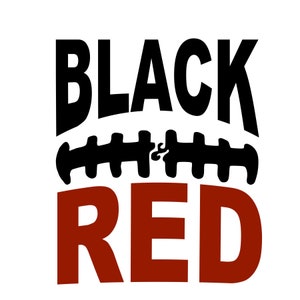 Black and Red Football SVG/PNG