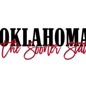 Oklahoma The Sooner State SVG