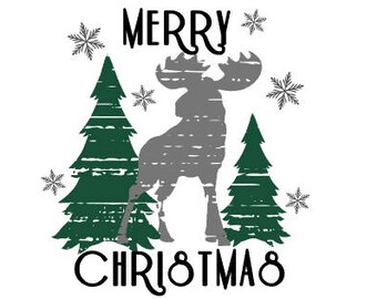 Download Christmas Moose Svg Etsy SVG Cut Files
