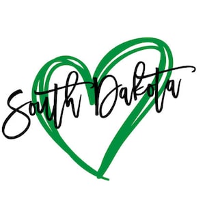 South Dakota Heart SVG