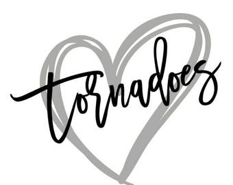 Tornadoes Heart SVG