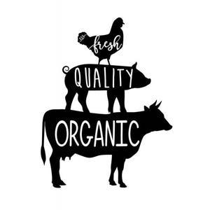 Fresh Quality Organic Chicken Pig Cow SVG
