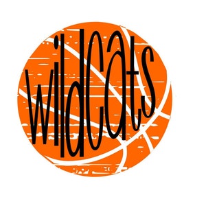 WIldcats Basketball Distressed SVG