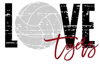 Distressed Volleyball SVG | Etsy