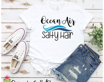 Ocean Air Salty Hair waves SVG/PNG