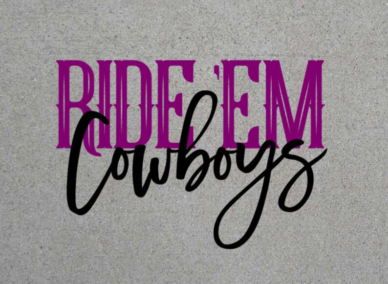Ride 'em Cowboys SVG Etsy