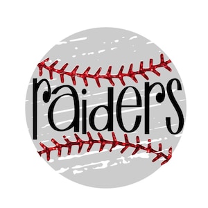 Raiders Distressed Baseball SVG