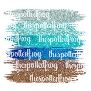 Ocean Beach Glitter Brushstrokes PNG
