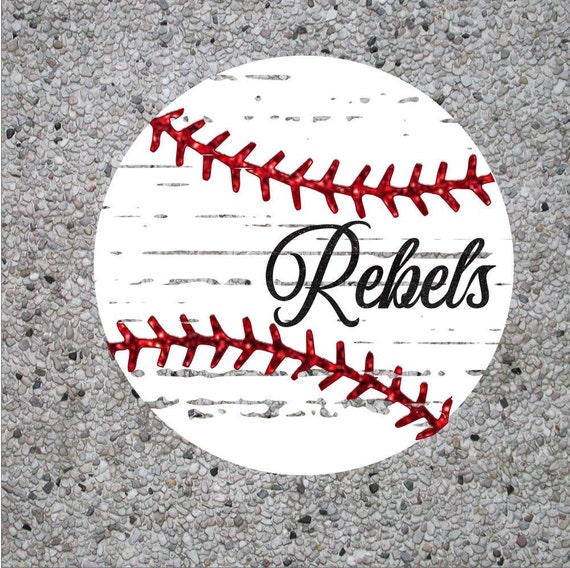 Download Rebels Distressed Baseball Svg Etsy