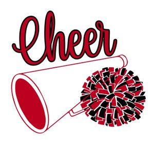Cheer Megaphone Pom Pom SVG/PNG