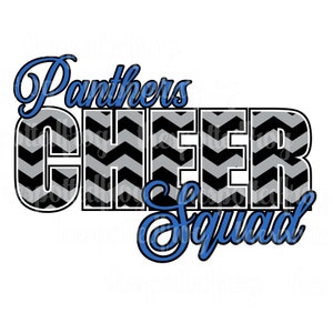Panthers Cheer Squad Chevron Glitter SVG - Etsy