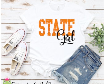 State Girl Distressed SVG/PNG