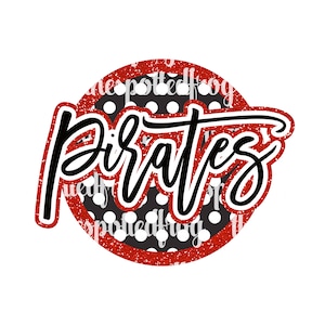 Pirates Polka Dots Glitter PNG