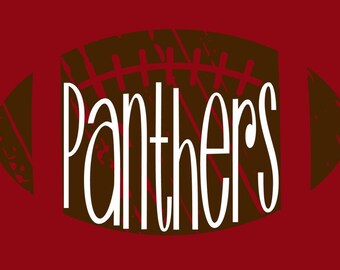 Panthers Distressed Football SVG